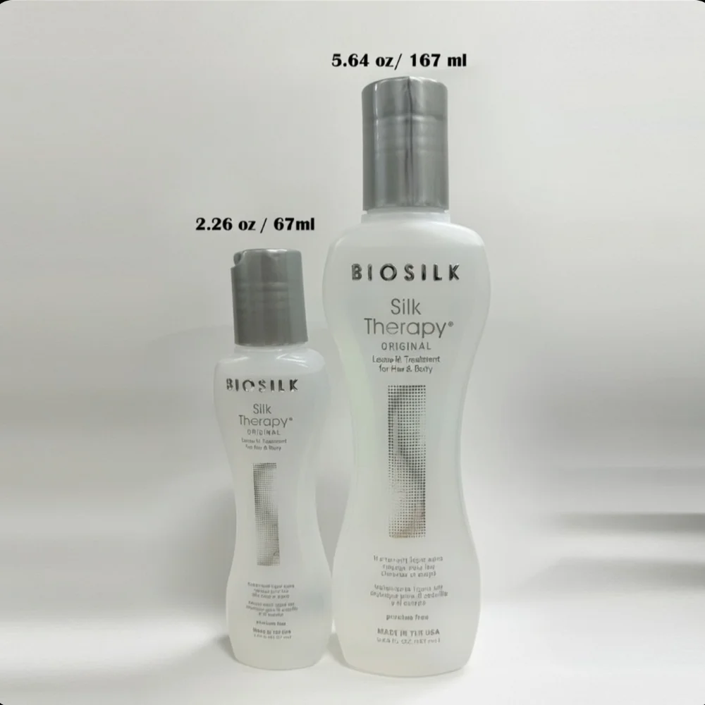 BioSilk Silk Therapy Gloss & Glam Duo Leave-In Treatment Hair & Body Set Of2 NIB - Picture 3 of 3